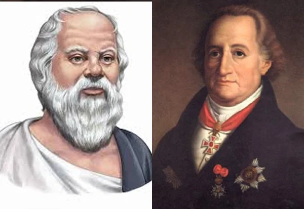 Socrates dan johann wolfgang von goethe. Foto/Ilustrasi: Ist