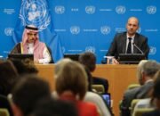 U.N. conference hosted by France and Saudi Arabia to work towards a two-state solution between Israel and the Palestinians, in New York
