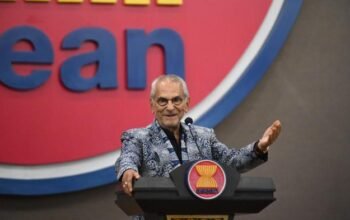 Prezidente Timor Leste Jose Ramos Horta hato'o diskursu iha Sekretariadu ASEAN iha Sexta-Feira, 1 Agostu 2025. POS-KUPANG.COM/HO-ASEAN