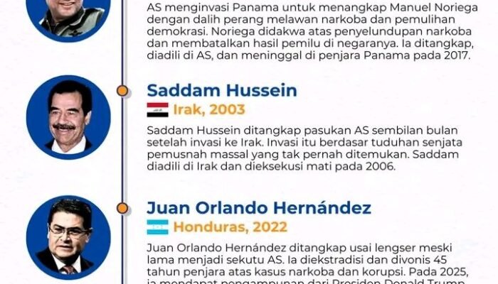 Catatan historis penangkapan kepala negara oleh pasukan USA